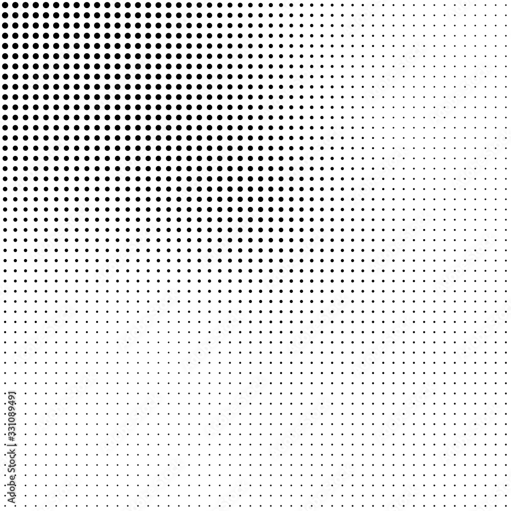 Sticker abstract halftone background in black and white. dotted vector pattern