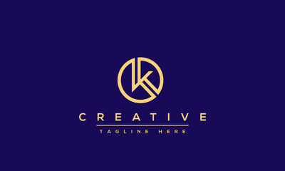 Abstract Monogram letter K Logo design concept. Minimalist k kk creative initial based Vector icon template. Graphic Alphabet Symbol for Corporate Business Company Identity.