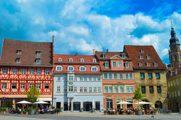 Marktplatz in der Altstadt Coburg