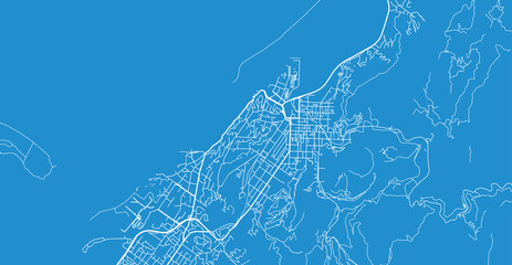 Urban vector city map of Nelson, New Zealand