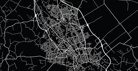 Urban vector city map of Hamilton, New Zealand