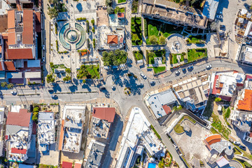 Fototapeta premium Center of Agia Napa, Cyprus, view from above