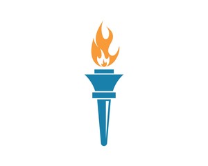 torch logo icon illustration vector design