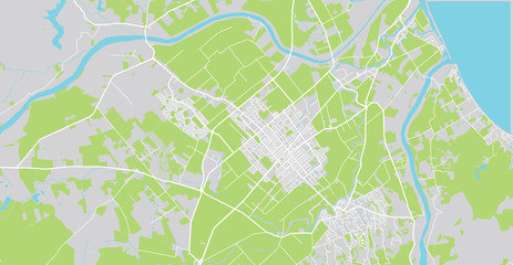 Urban vector city map of Hastings, New Zealand