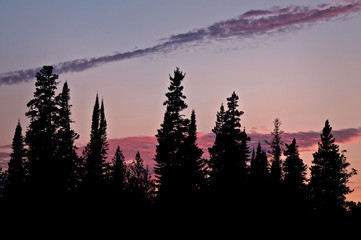 Twilight at Tobin Harbor in Isle Royale National Park, Michigan.