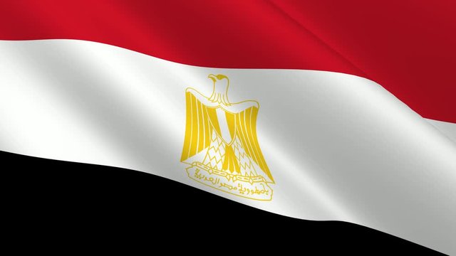 3d rendering egypt flag waving animation full screen background, for celebrating independence day.