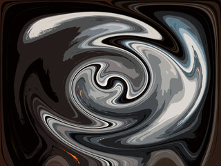 Liquid speedy movement around turning point. Abstract circle background