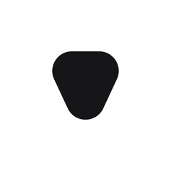 Guitar pick icon design isolated on white background. vector illustration