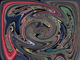 Fototapeta na wymiar Twisted mixing colors abstract background