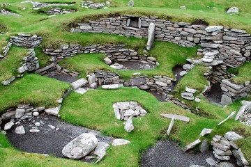 Jarlshof, an ancient Norse settlement, Shetland Islands, Scotland