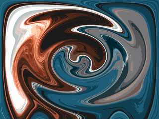 Twisted mixing colors abstract background