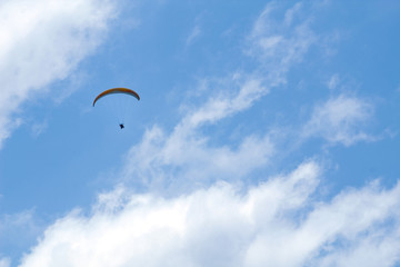 paragliding in the sky