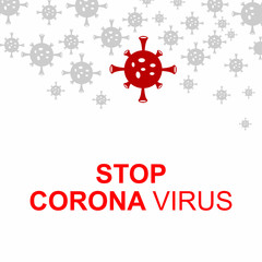 Fototapeta premium Corona Virus Disease Covid-19 Logo Vector Template Design Illustration