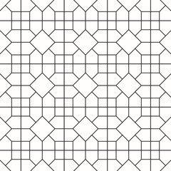 Fototapeta premium Pattern geometric of octagon and square background. Pattern is on swatch panel.