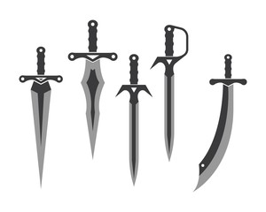 sword logo icon vector illustration design