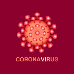 Coronavirus 2019-nCoV. Coronavirus illustration. Influenza pandemic. Virion of Corona-virus. -Vector