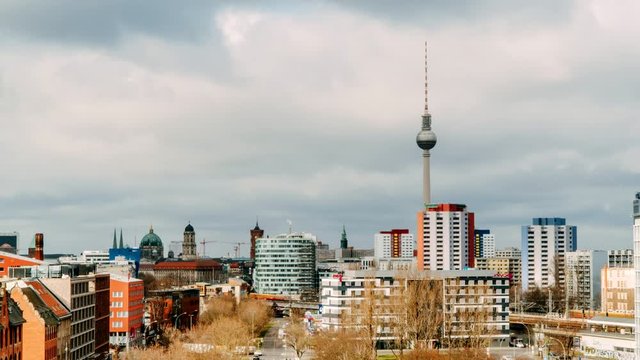 Timelapse of BErlin city Panorama 