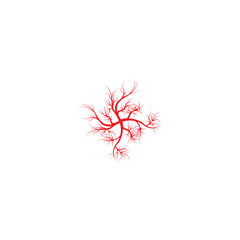 Naklejka premium Veins Logo Template vector symbol