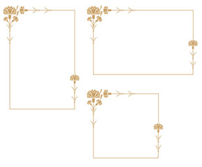 Decorative frame with carnation theme.A frame that gave a change in size to the same design.Good frame for a4 size paper.Certificate frame.