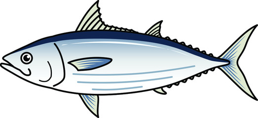 魚のイラストーカツオ