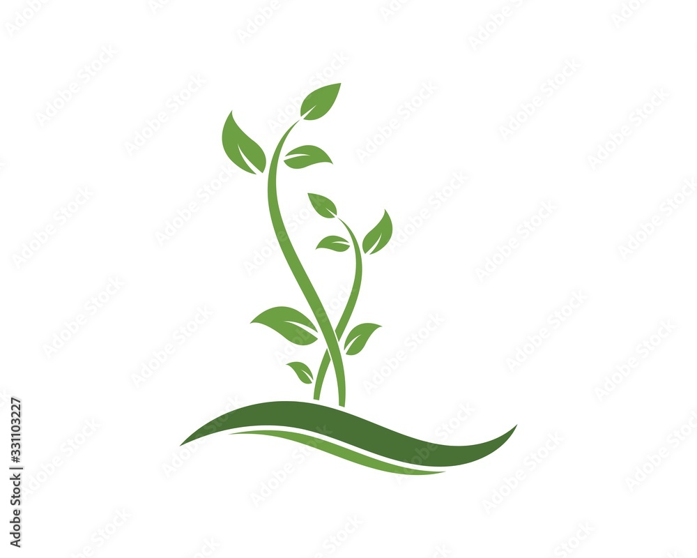 Wall mural plant logo icon vector illustration design