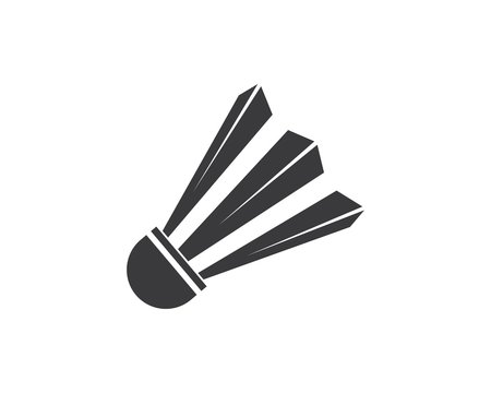 shuttlecock vector icon logo illustration design