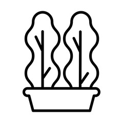 potted house plants , line style icon