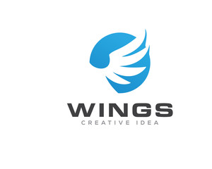 Wings Air Logo Icon Design Vector