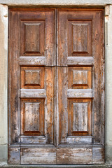 Fototapeta na wymiar Detail of old timber door