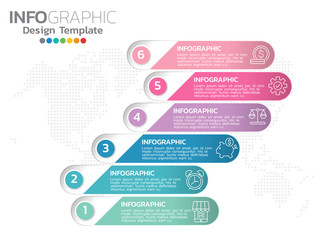 Infographics for business concept with icons and 6 options or steps.