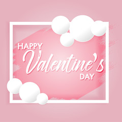 Happy Valentines Day romantic greeting card.