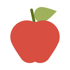 juicy apple on white background