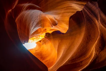 Fototapeten Unique & stunning Antelope Canyon located near Page, Arizona. Shape of natural tourism area looking like heart, love, couple, connection, hearts.  © Scalia Media