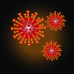 illustration vector graphic of Coronavirus 2019-nCoV. Corona virus icon. virus wuhan from china. infectious micro virology