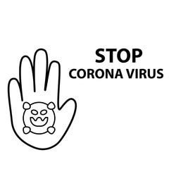 Thin line icons forbidden Coronavirus 2020. Coronavirus in Wuhan, China, Global Spread, and the Concept of Icons Stopping Coronavirus ,vector illustration on white background