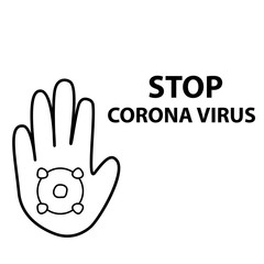 Fototapeta premium Thin line icons forbidden Coronavirus 2020. Coronavirus in Wuhan, China, Global Spread, and the Concept of Icons Stopping Coronavirus ,vector illustration on white background