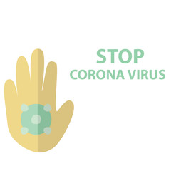 Fototapeta premium Flat icons forbidden Coronavirus 2020. Coronavirus in Wuhan, China, Global Spread, and the Concept of Icons Stopping Coronavirus ,vector illustration on white background