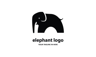 The concept of modern Simple elephant logo design is easy to remember	