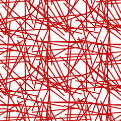 Seamless Geometric Pattern with red lines. Abstract texture designs can be used for backgrounds, motifs, textile, wallpapers, fabrics, gift wrapping, templates. Design Paper For Scrapbook. Vector.