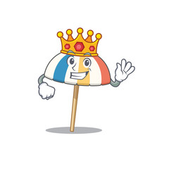 The Royal King of beach umbrella cartoon character design with crown