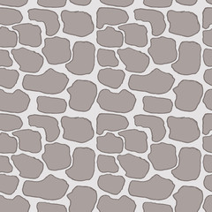 Stones handdrawn seamless gray pattern. Vector illustration.