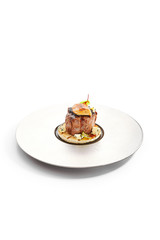 Pepper steak side view