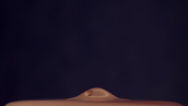 Closer Look On Water Drops Dripping Slowly - Closeup Shot