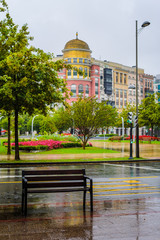 On the streets of the beautiful city of Bilbao. Basque country. Northern spain