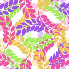 Seamless pattern nature plant.Botanical floral background.Design for home decor, fabric, carpet, wrapping.