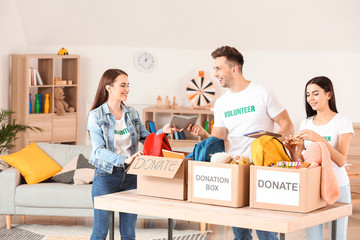 Volunteers with donations at orphan home