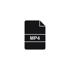 mp4 file folder icon design. vector illustration