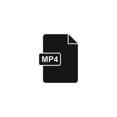 mp4 file folder icon design. vector illustration