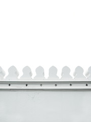 White wall of the Grand Palace with blank space in vertical, Bangkok Thailand © YUU-ME