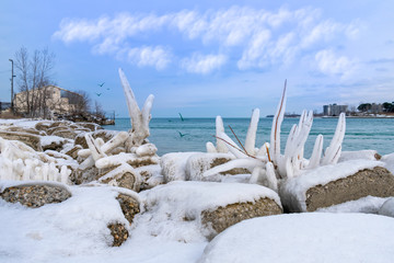 Frozen winter landscape